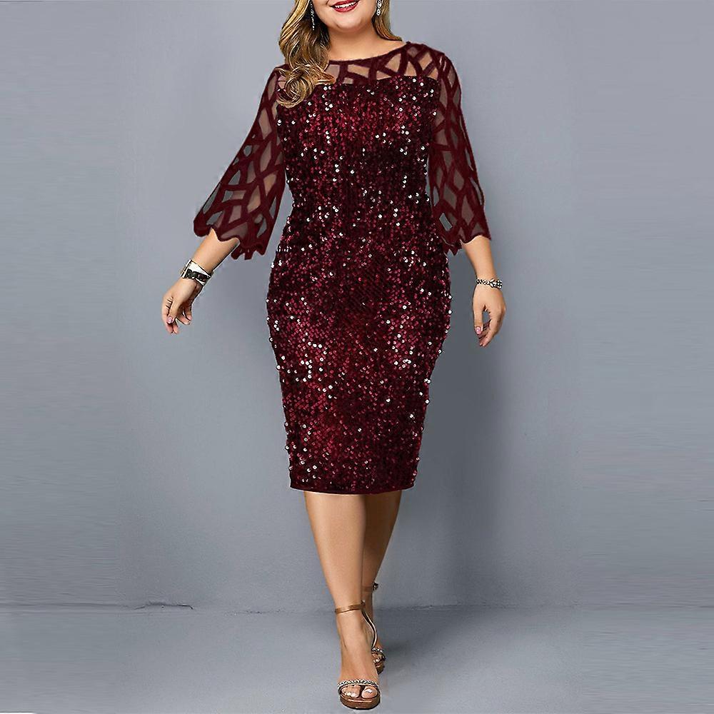 Été Sexy Sequin Slim Robe Robe Longue Dames Sequin Robe