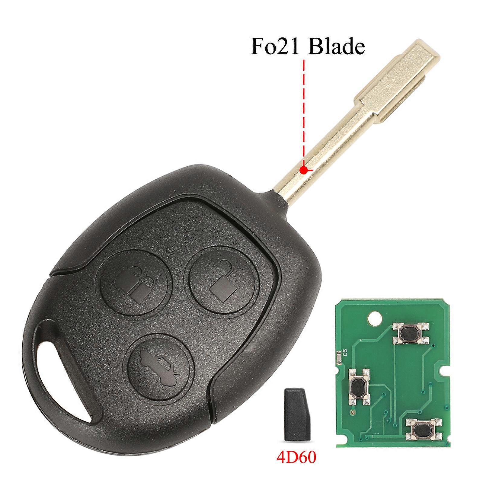 3 Buttons Remote Key 315/433Mhz For Ford Focus Fiesta Fusion C-Max For Mondeo Galaxy C-Max S-Max With ID60 4D63 Chip