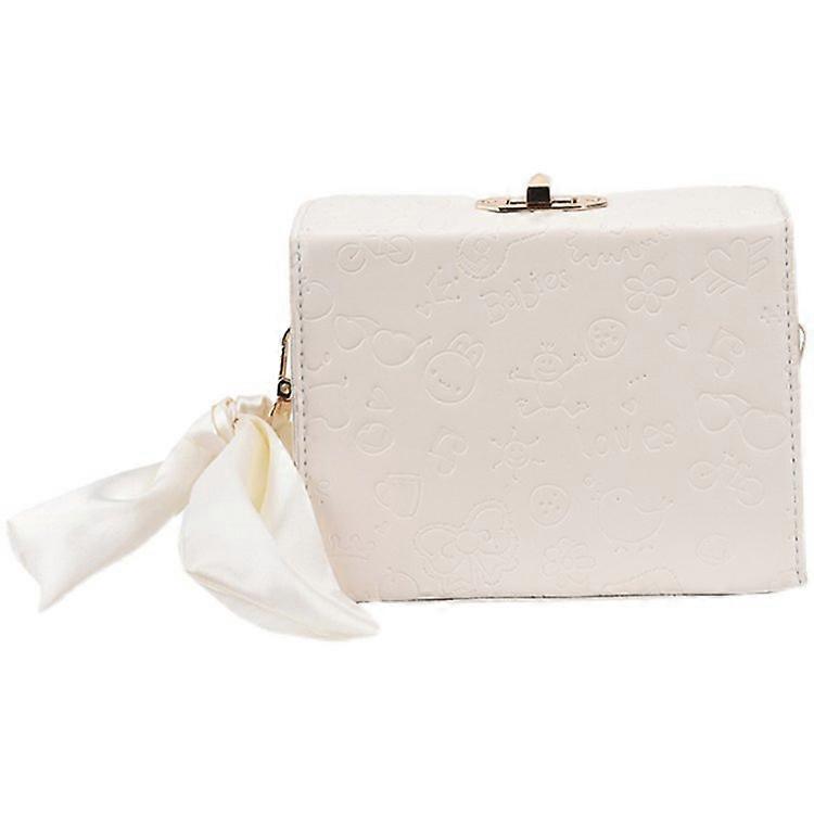 Spring Summer new small single perfume bow shoulder bag silk scarf oblique shoulder bag personality lock small case bag