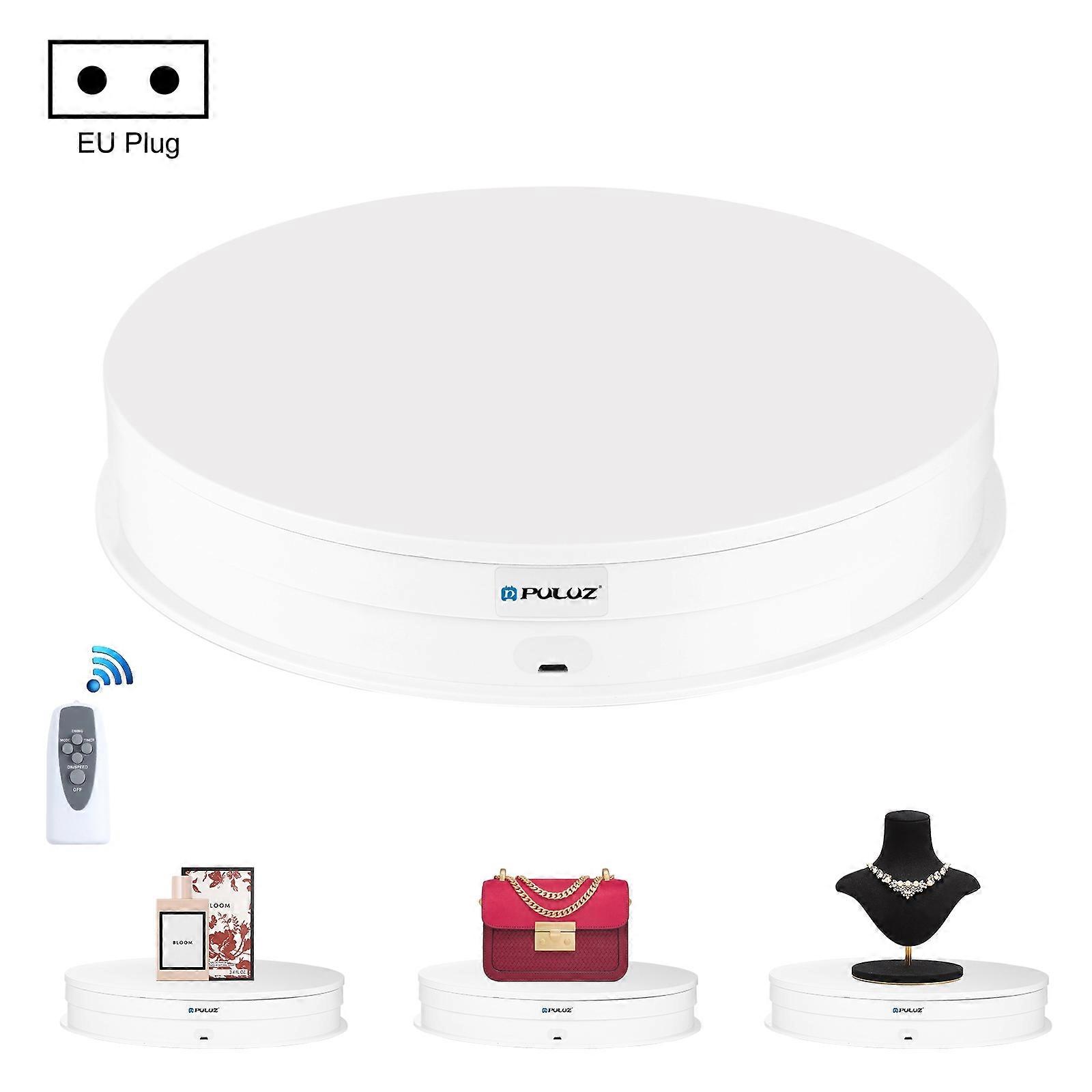 PULUZ 30cm Adjusting Speed Rotating Turntable Display Stand, EU Plug