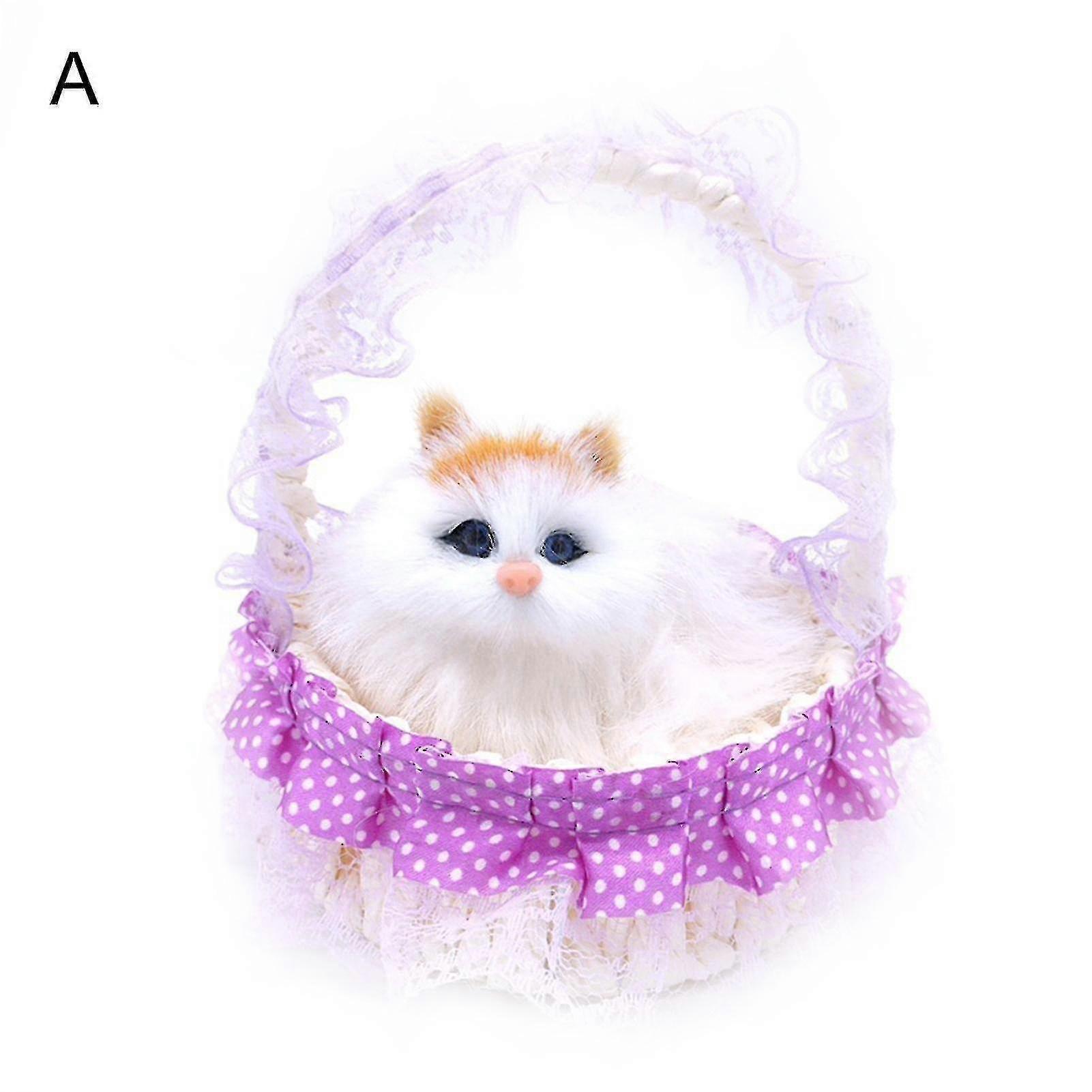 Vivid Artificial Doll Basket Plush Fiber Exquisite Rabbit Shape Simulation Animal Basket For Home Zekai