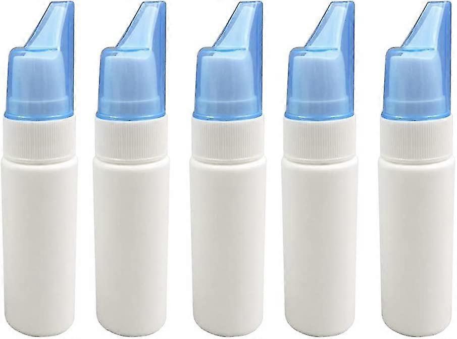 5pcs Nasal Spray Bottles Empty Plastic Nasal Spray Bottles Reusable Container Fine Mist Sprayer (60ml)