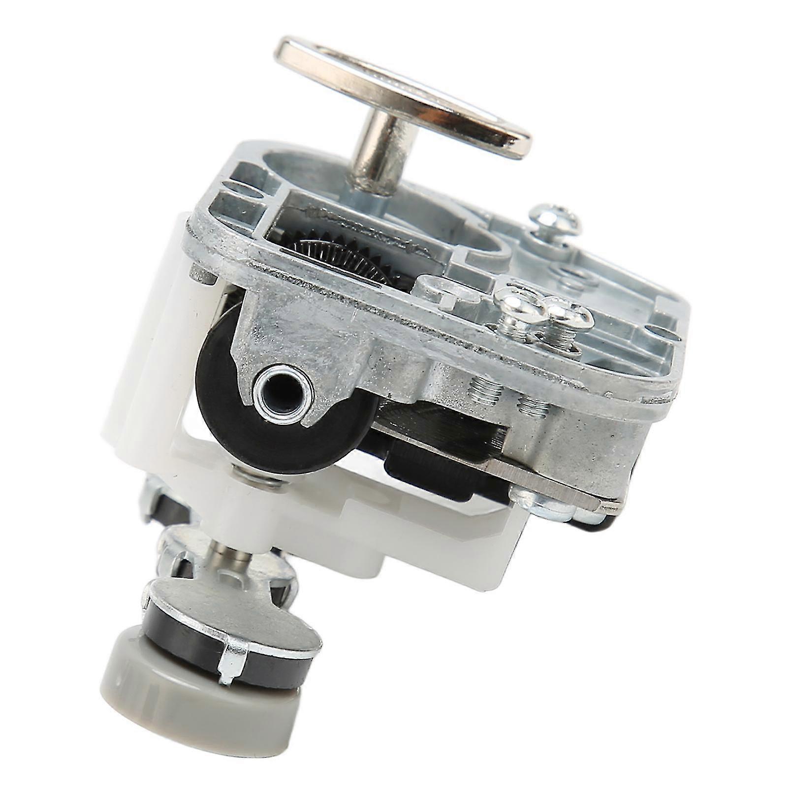 Clockwork Music Box Movement with Rotating Accessories and Circular Magnet