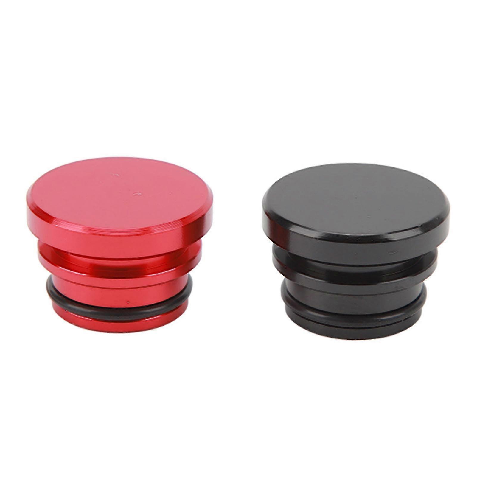 2PCS Red and Black 12V Cigarette Lighter Dust Plug Socket Cover Cap
