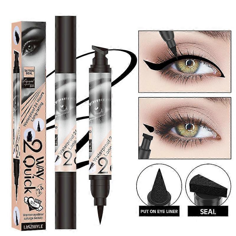 Eyeliner Stamp, Liquid Eyeliner Stamp, Winged Eyeliner Stamp, Waterproof Winged Eyeliner, Double Tip, Long Lasting Non-Dizzy