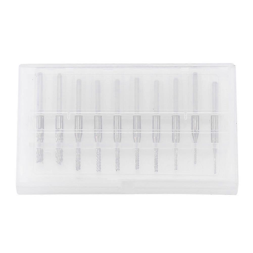 10pcs 0.8-3.17mm Carbide End Mill Bits 18 Shank for PCB CNC Engraving Tool