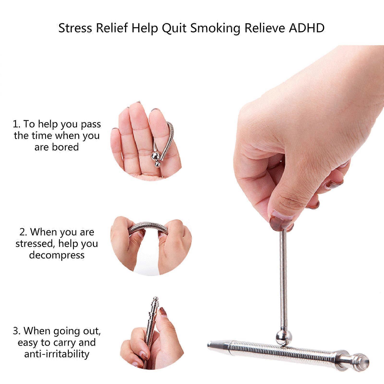 Fidget Pen Stress Relieve Metal Spinner Stylus Magnetic for Think Ink ...