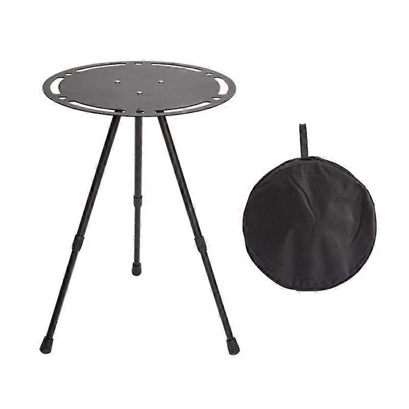 Portable exterior side table, aluminum alloy, folding round table, light