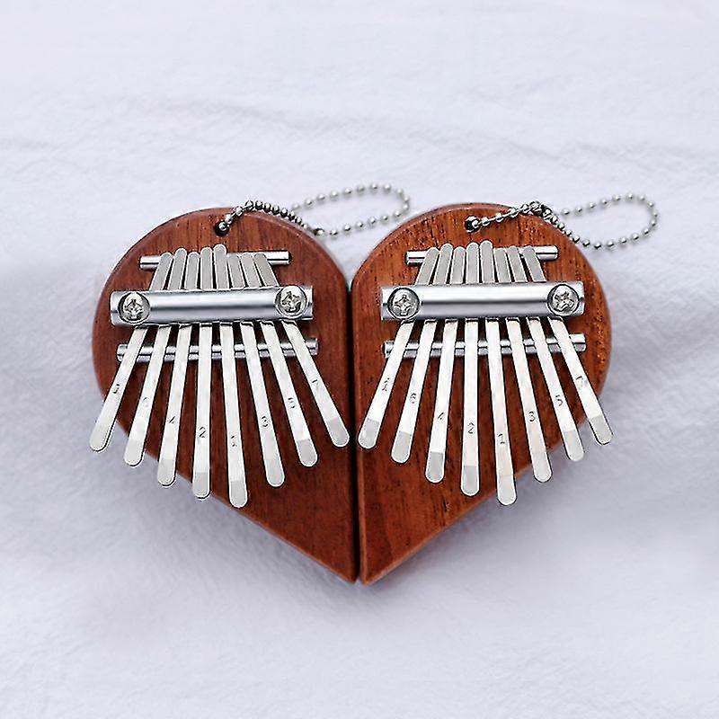 8-tone Solid Wood Couple Love Thumb Piano 1set,brown)