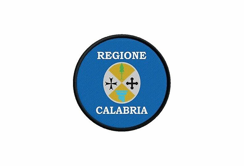 Patch ecusson flag calabria italy calabria printed round thermosticker