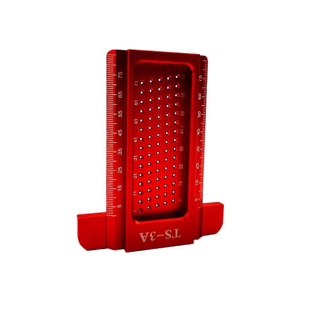 T-Type Scribing Ruler, Aluminium Alloy Hole Ruler Woodworking Marking Tool with Accurate Imperial Scale