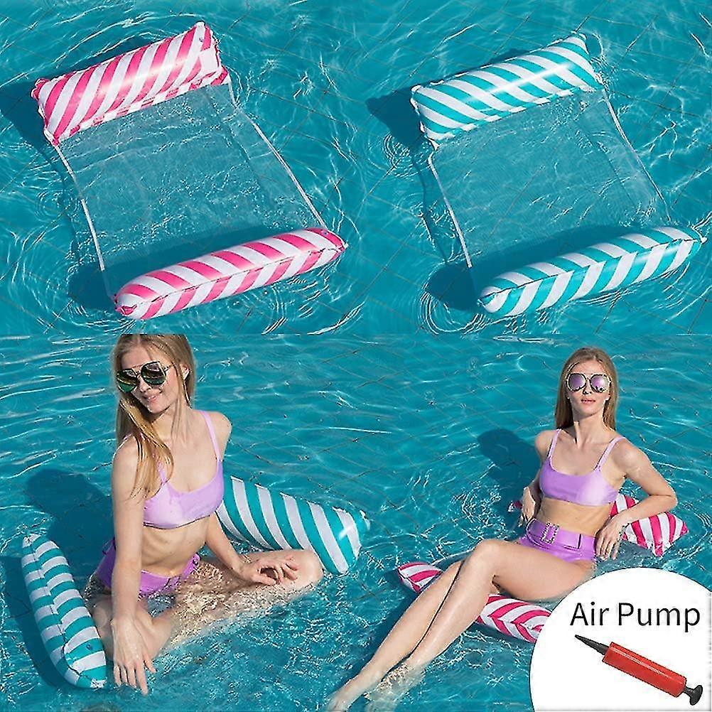 Pack Inflatable Pool Floats Adult Size With Manual Air Pump
