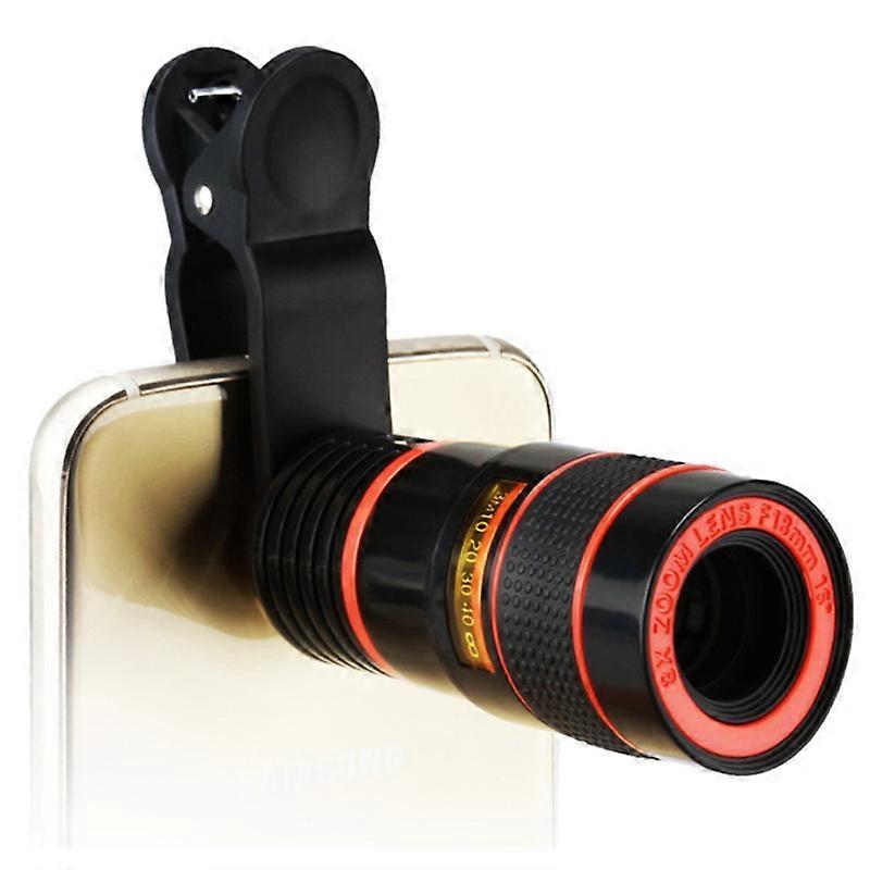Mobile Phone Camera Telescope Lens With Clip For iPhone/Phone lens DSLR Universal Product Can Provide HD 8x Optical Zoom
