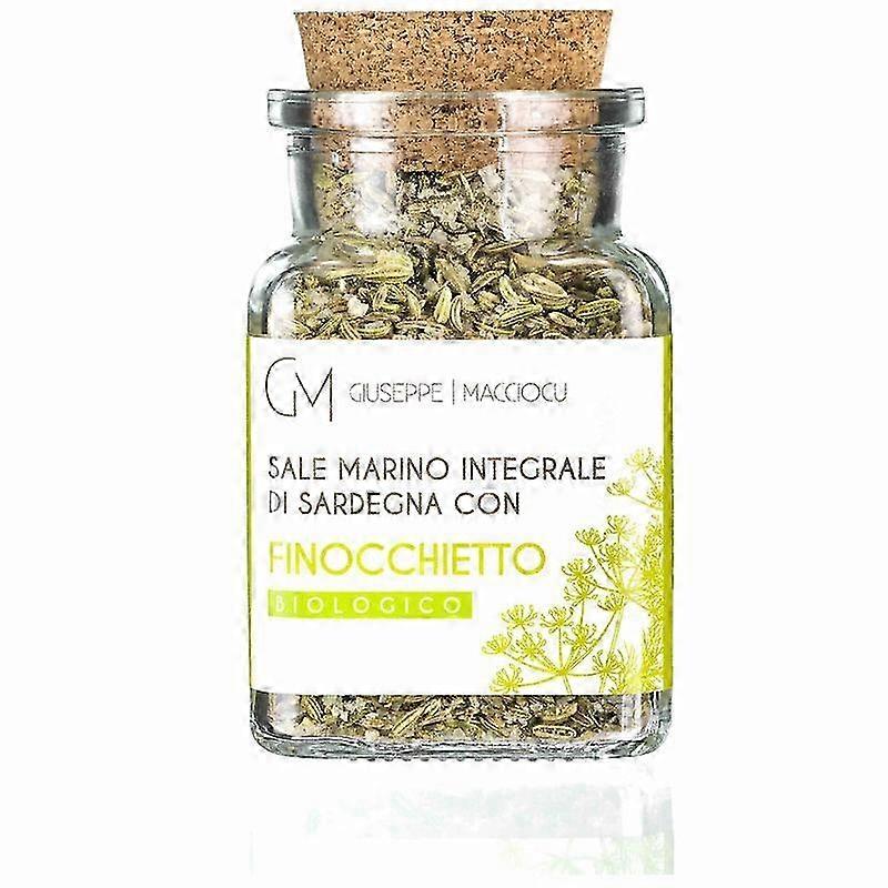 Ongeraffineerd biologisch zeezout + venkel 160gr pot met kurkdop