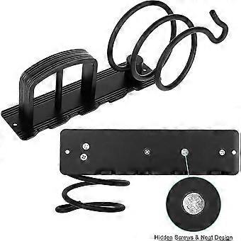 Wall Mounted Hair Dryer Holder and Organizer Shelf with Spiral Design