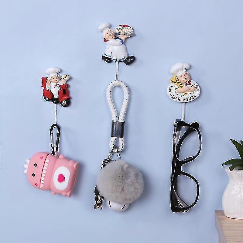 Cartoon Resin Chef Hook Sticky Kitchen