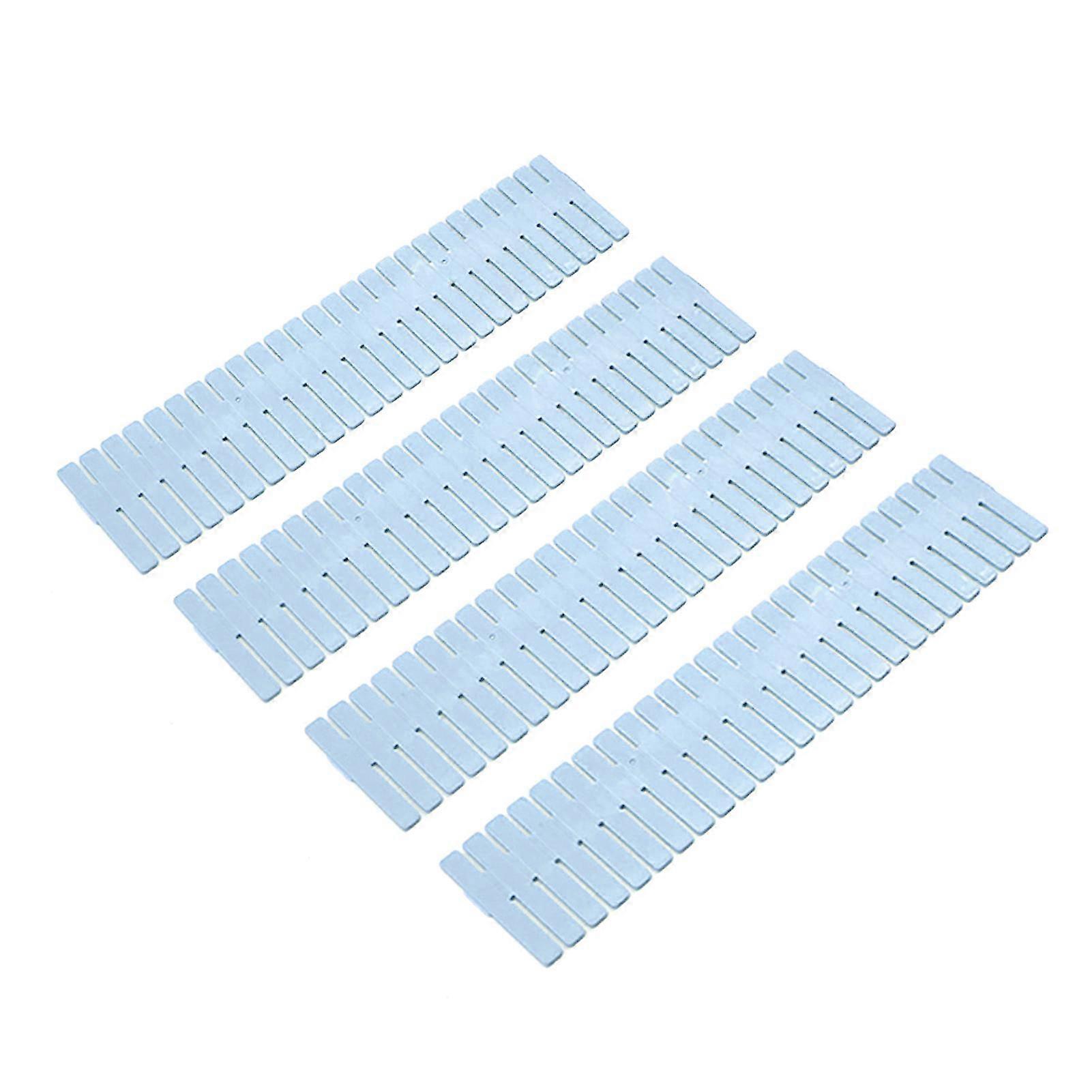 4 قطع من البلاستيك شبكة درج فواصل DIY قطع قابل للتعديل درج منظم للجوارب الملابس الداخلية التخزين الثابت الأزرق إطالة 4 قطع