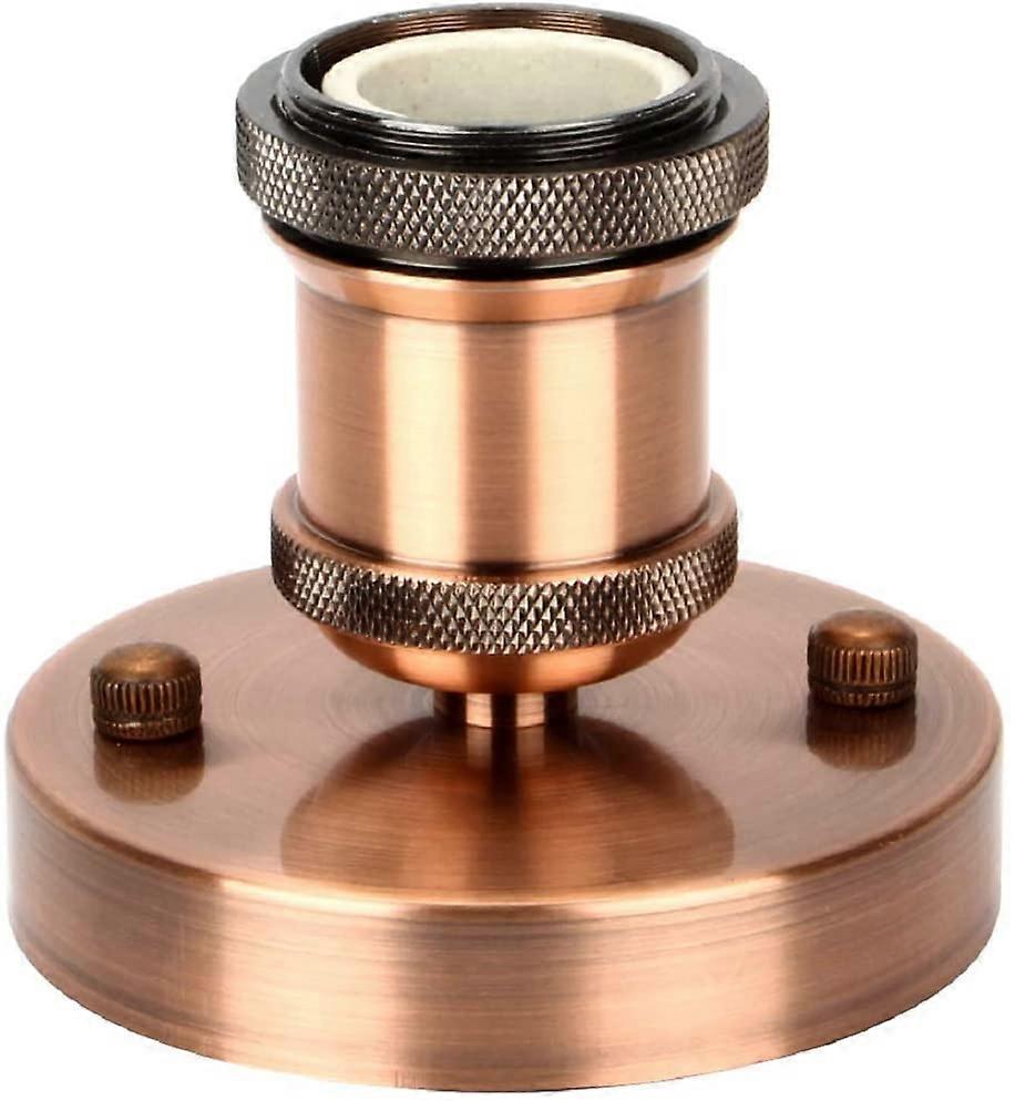 מחזיק מנורת אדיסון E27 מתאם וינטג 'שקע אור נברשת רטרו נברשת אלחוטי קרמיקה אלחוטית בפנים, חבילה אחת, אדום פליז עתיק