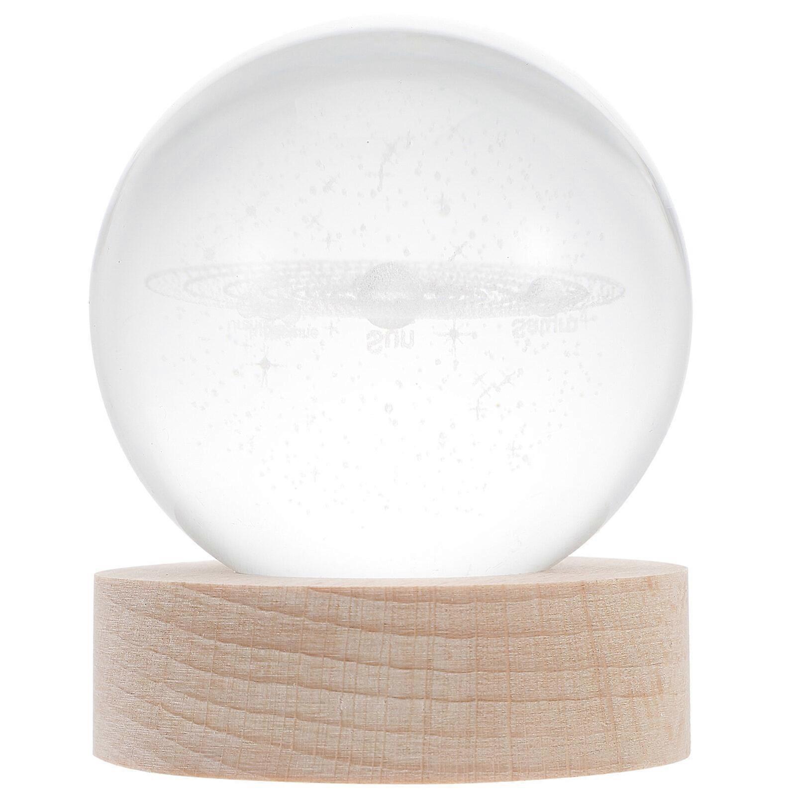 1 Set Glowing Crystal Ball Space Crystal Ball Desktop 3D Light Adornment