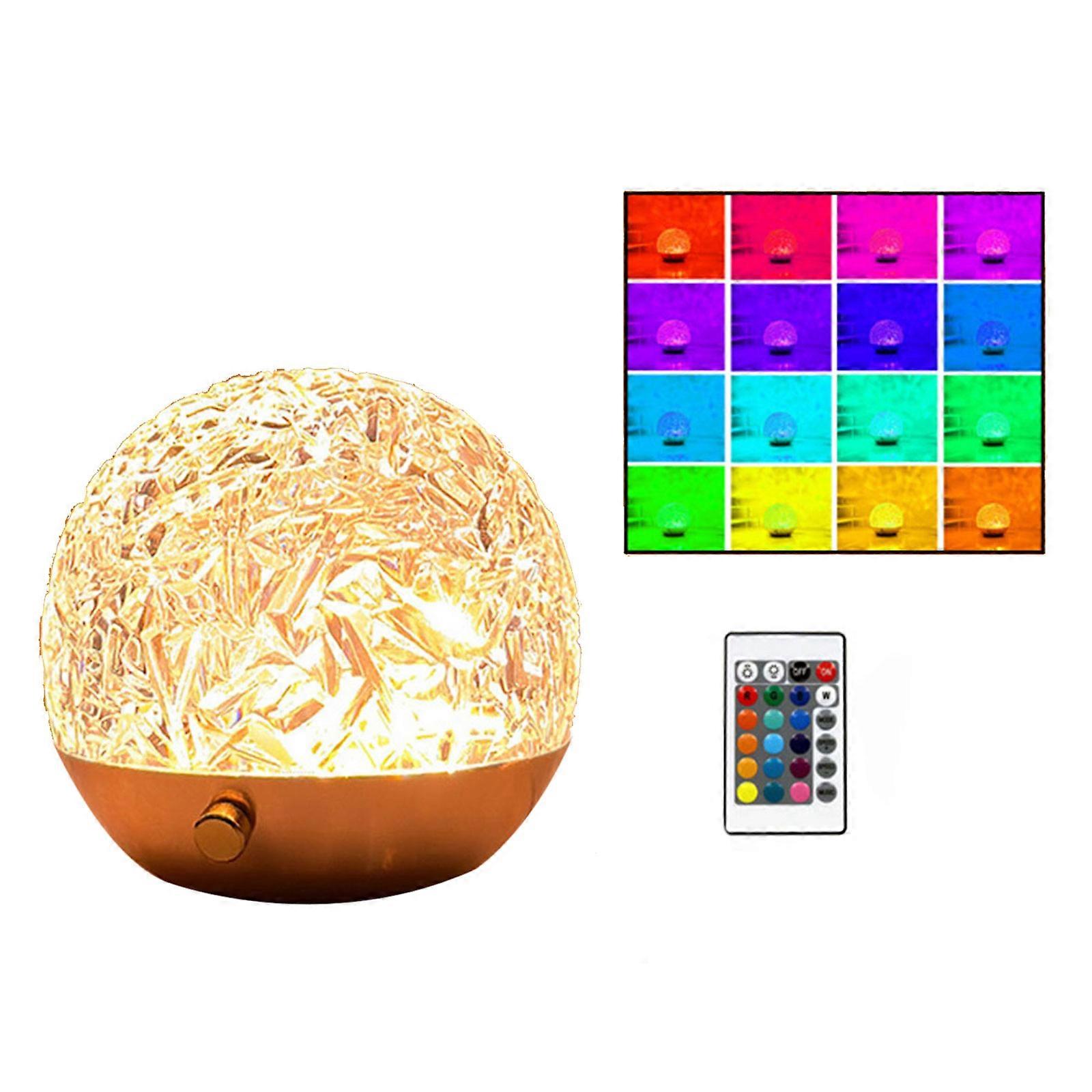 Touch 3color spherical water ripple table lamp rotating water ripple light shadow atmosphere lamp projection lamp