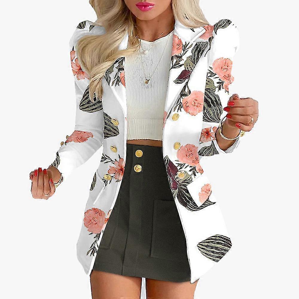 Ladies With Pockets Blazer And Skirt Set Slim Fit Formal