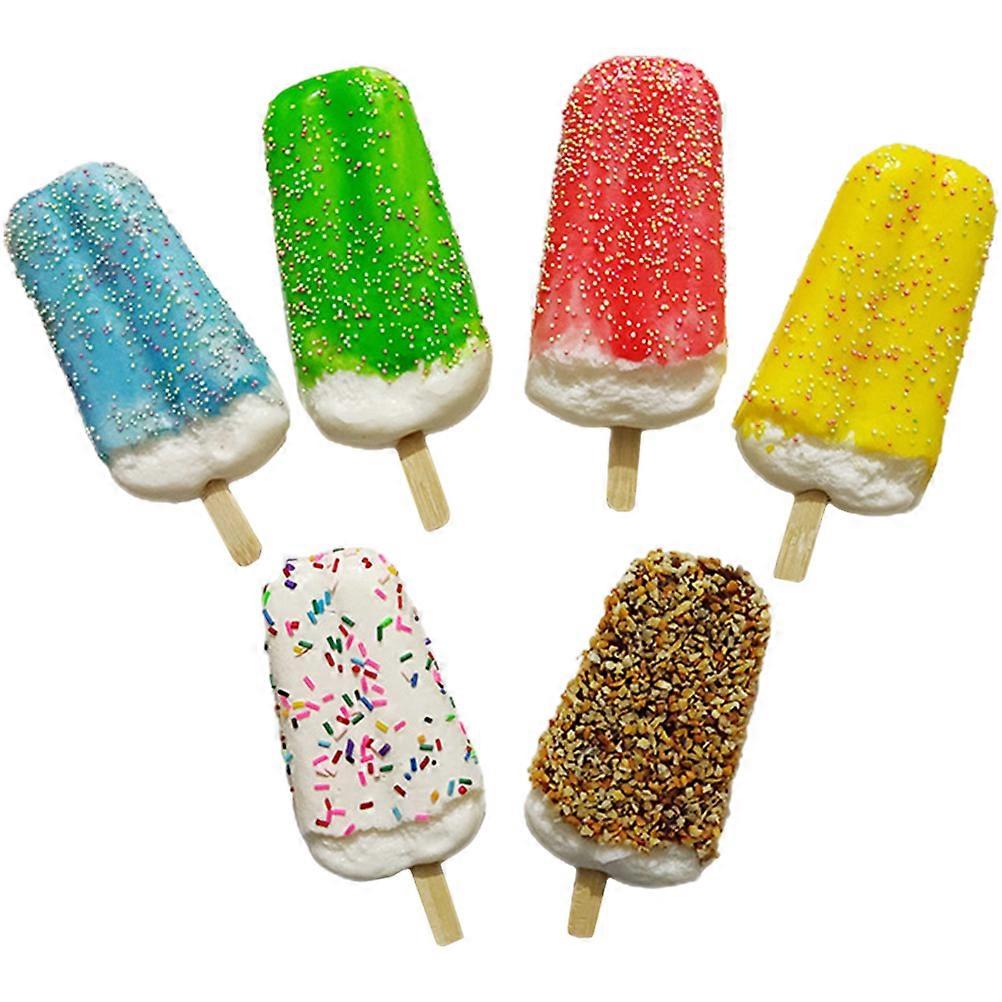 6pcs Simulation Ice Cream Fake Dessert Artificial Food Photography Props