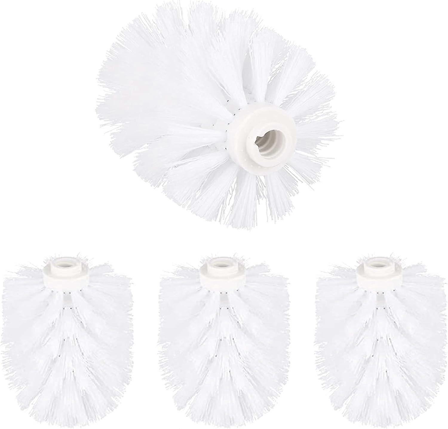 4 PCS Replacement Toilet Brush Head, Durable (White, 80mm)