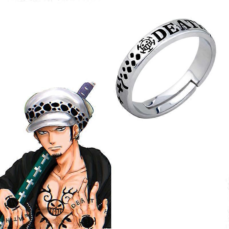 Set Gioielli Anime One Piece 15 Pezzi – Orecchini A Clip A Scheletro, Anelli E Adesivi – Ispirato A Nautico, Rufy E Trafalgar Law