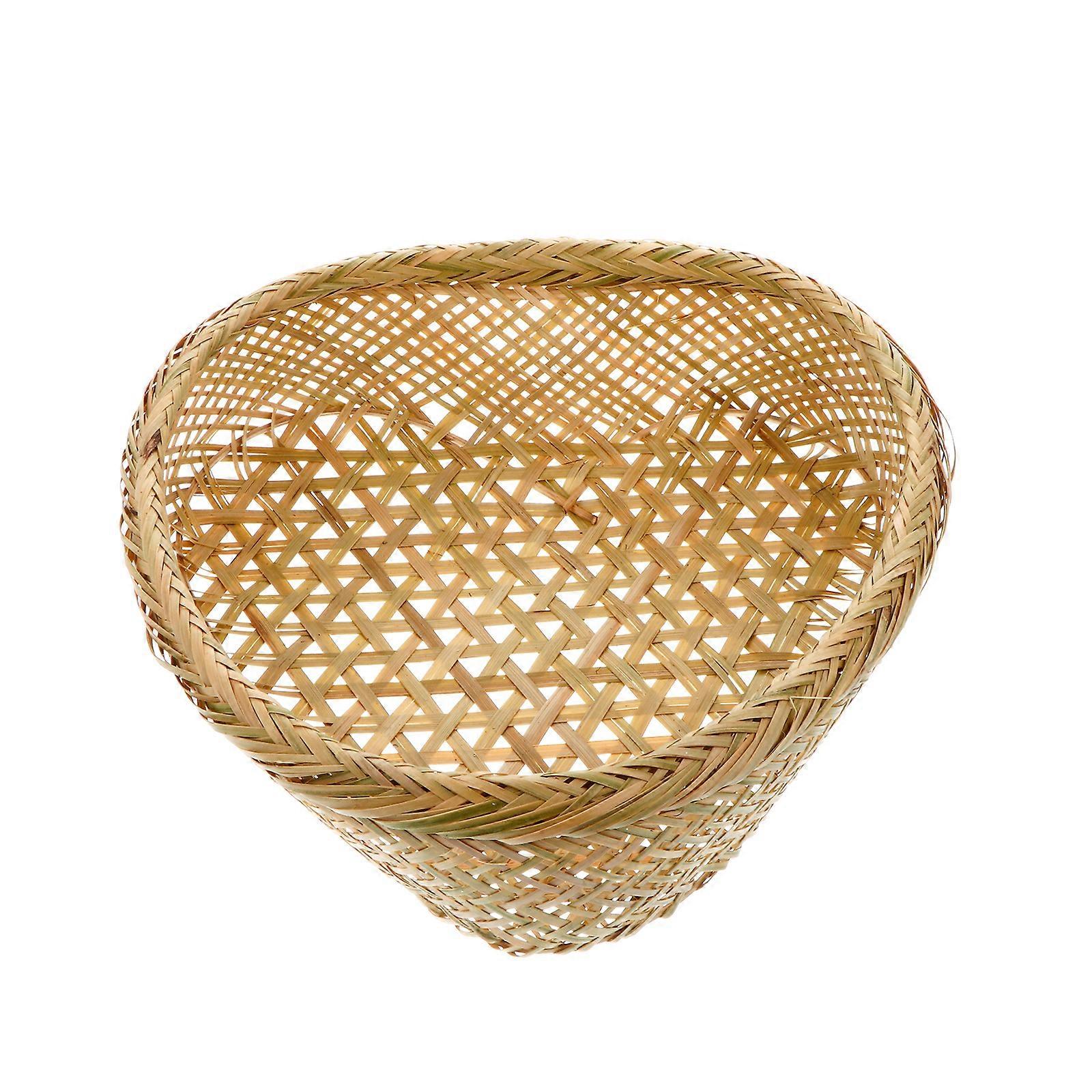 1pc Practical Handmade Baskets Bamboo Fruit Baskets Delicate Storage Containers