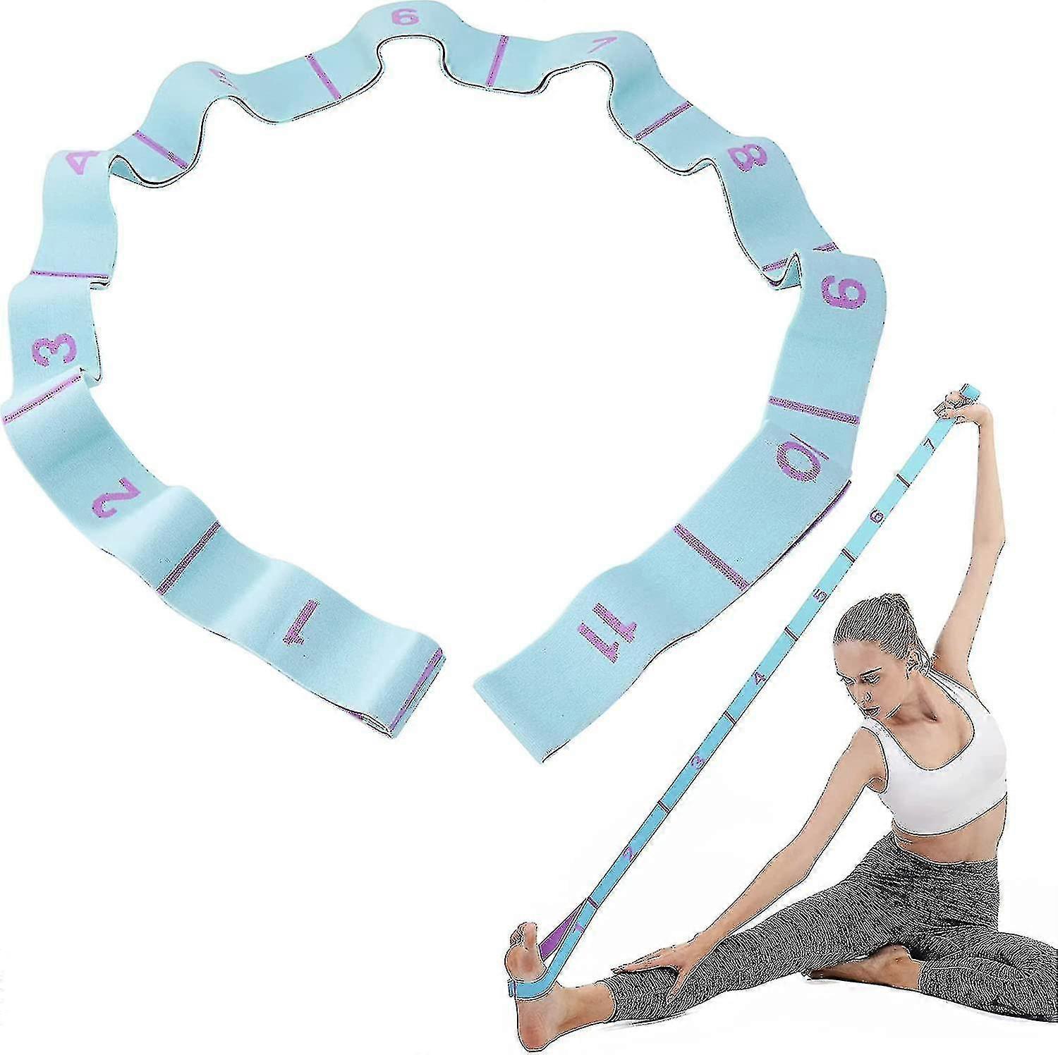 Straps Exercise Strap With 11 Loops High Elastic Stretching Strap Belts For Pilates, Dance And Gymnastics High Quality