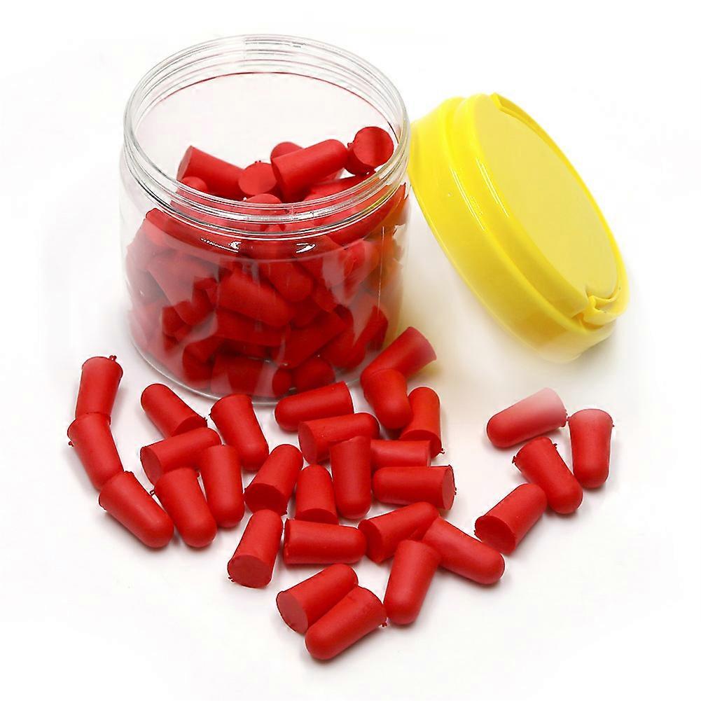 50 Pairs Red Foam Ear Plugs Noise Reduction 27dB for Sleeping