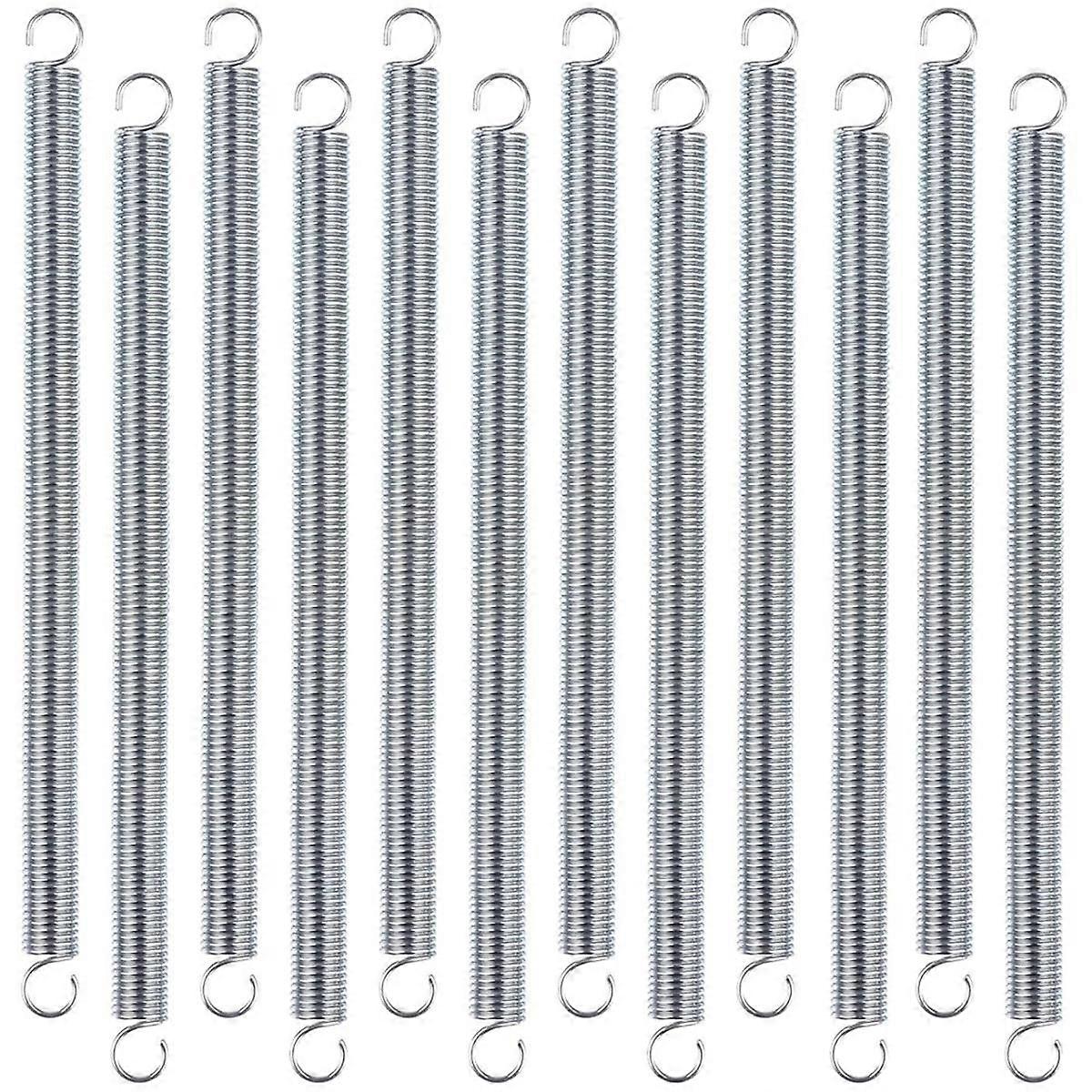 12 Pcs Extension Spring, 3/8 X 6-1/2 Inch, 0.047 Inch Spring Steel, Dual Hook Ends for Machinery Co