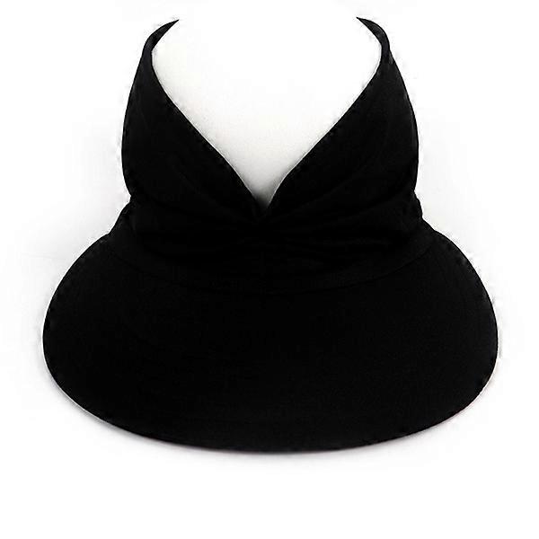 Mode Outdoor Einfarbige Stretch Hohlkappe [Schwarz]