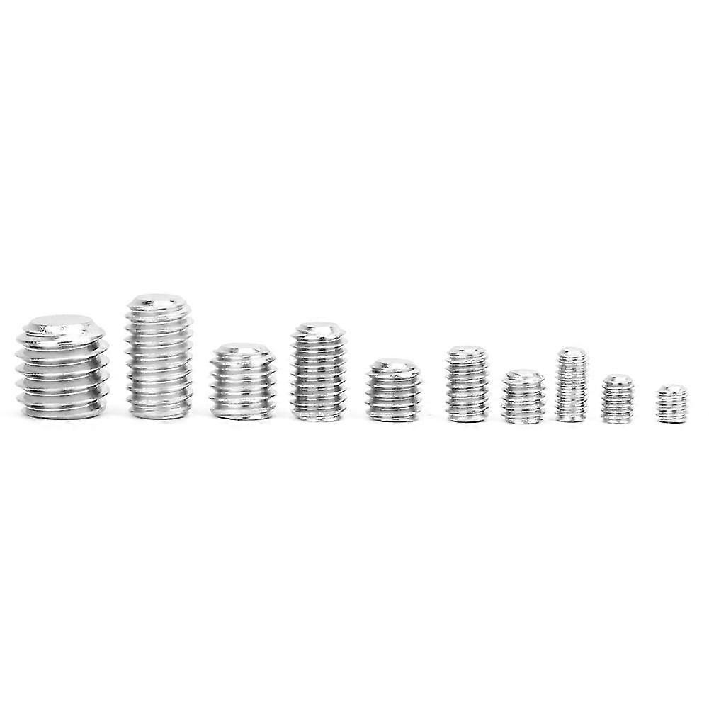 300Pcs Stainless Steel Hex Socket Headless Set Screws Fasteners Hardware Tool