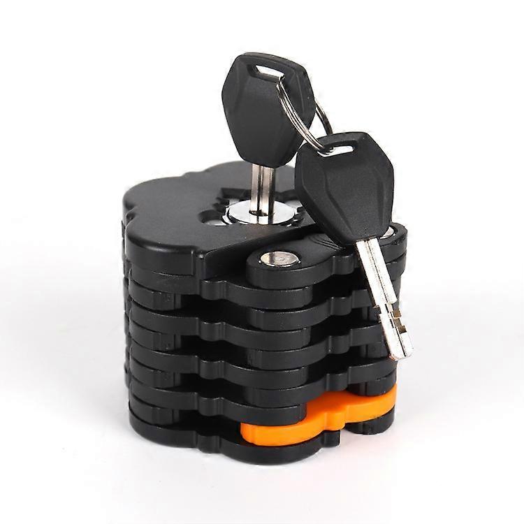 Folding Bike Lock with Bracket, Scooter Lock, High Security Bicycle Lock with 2 Keys, Folding Lock for Road Bike, MTB
