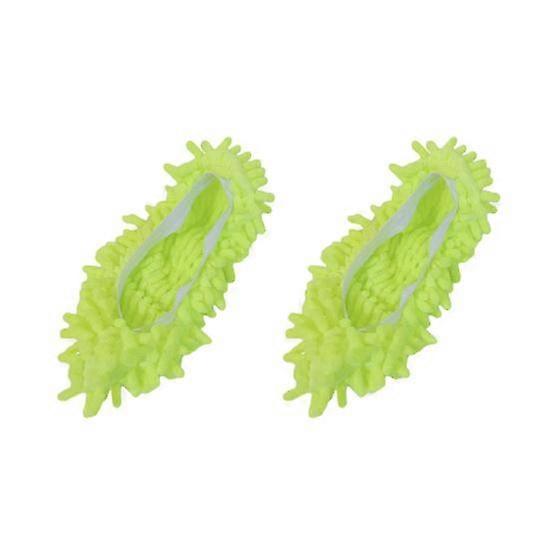 Yousheng 2Pcs Mop Slippers Shoe Covers Soft Washable Reusable Multi-Function Dust Hair Cleaners Floor Cleaning Tools