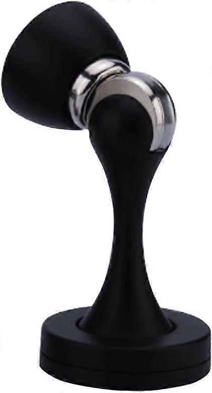 Solid Mental Magnetic Door Stop, Wall Mounted, Black