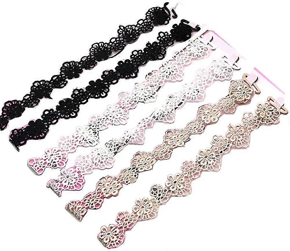 kvinner 3 par bh stropper blomst blonder justerbar undertøy bh stropp erstatning skulderrem