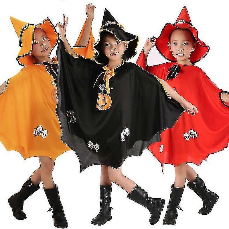 怖い魔女のローブの女の子カボチャドラキュラの服変装マントホラーハロウィーンの衣装子供のための子供カーニバルドレスファンタジア