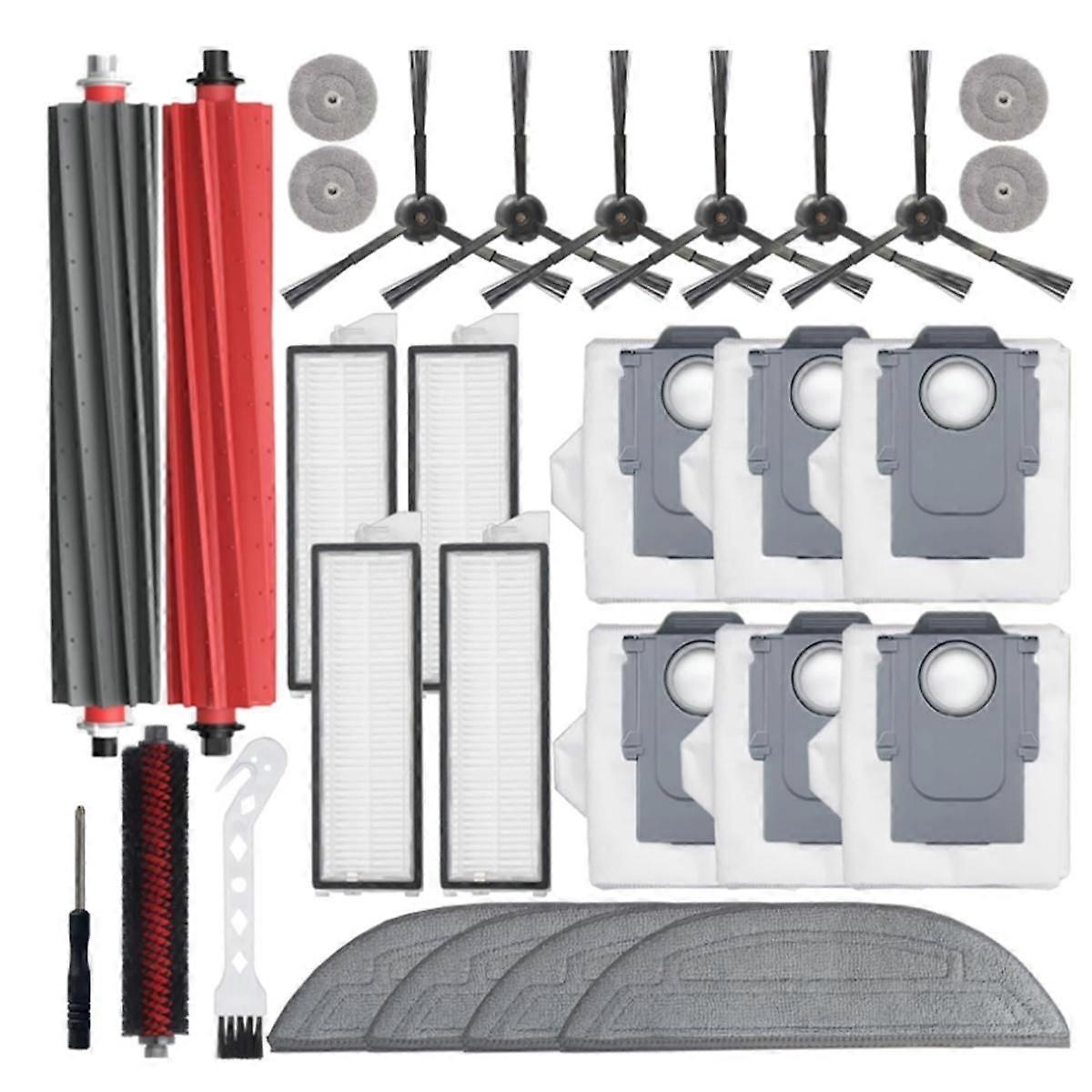 Accessories Kit Compatible for S8 MaxV Ultra Robot Vacuum,Main Brush Brush Roller Brush Mop Pads Va
