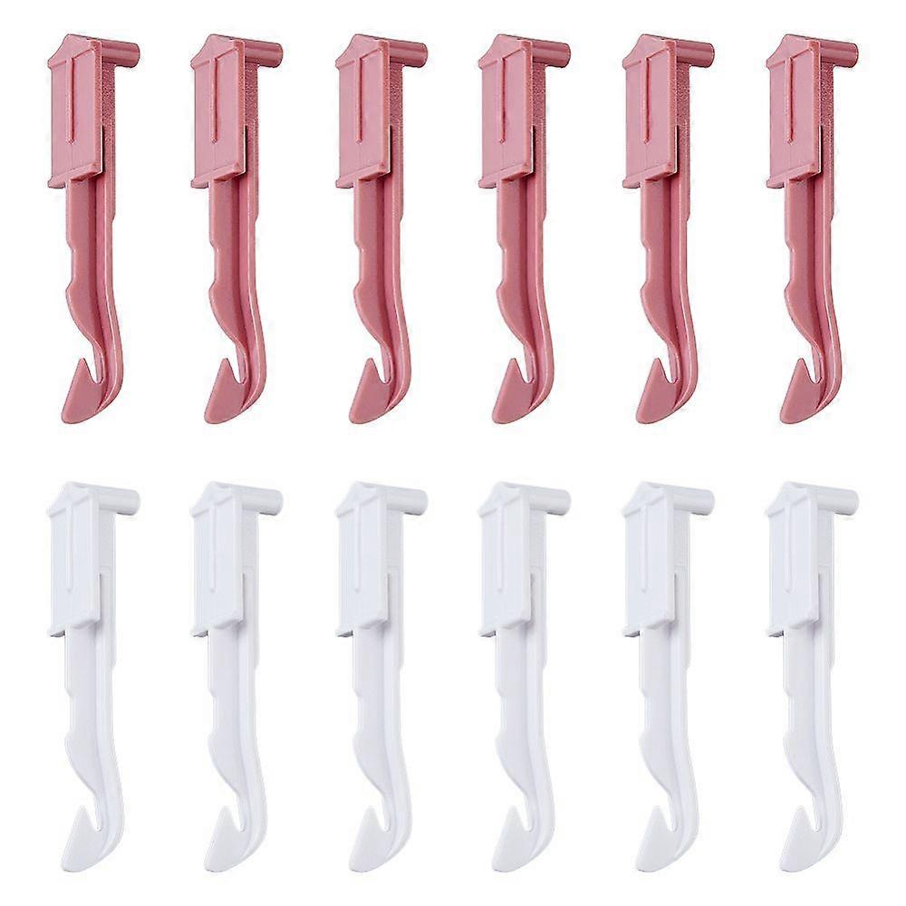 12Pcs 2 Colors Plastic Hand Knitting Machine Accessories Mixed Color 6.7x1.5x1.3cm 6pcs/color