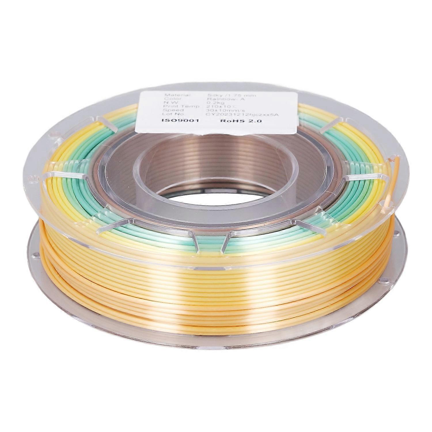 3D Printer PLA Filament 1.75mm Spool Bundle 200g Printing Consumable Silk Shiny Fast Color Gradient 