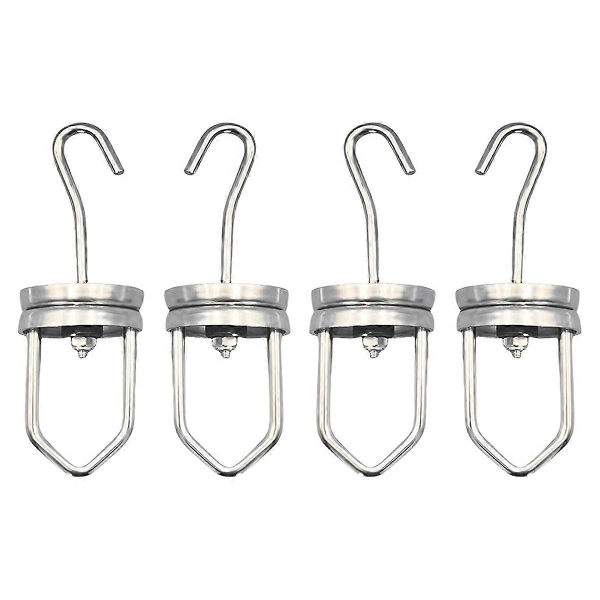 Strong Hanging Rotating Spinner Hooks 110 Pounds Capacity 4PCS Paint Rotary Swivel Hooks High Temperature Rotary Hook