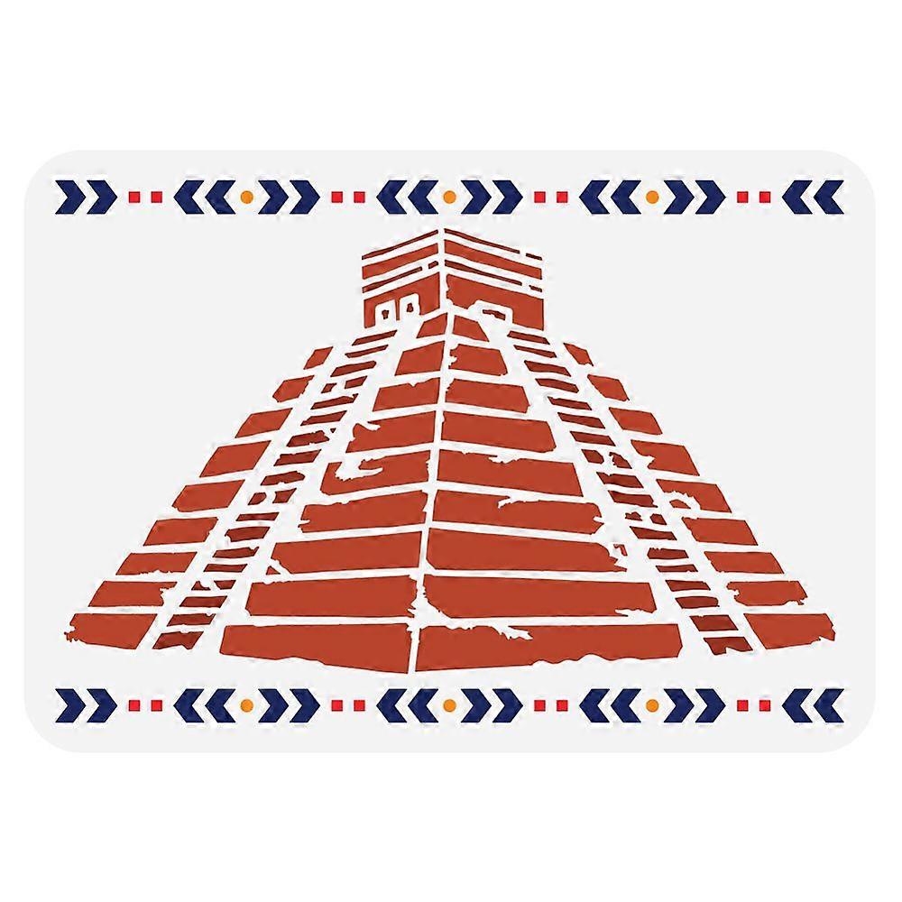 Plastic Drawing Painting Stencils Templates for Painting on Scrapbook Fabric Tiles Floor Furniture Wood Rectangle Pyramid 29.7x21cm