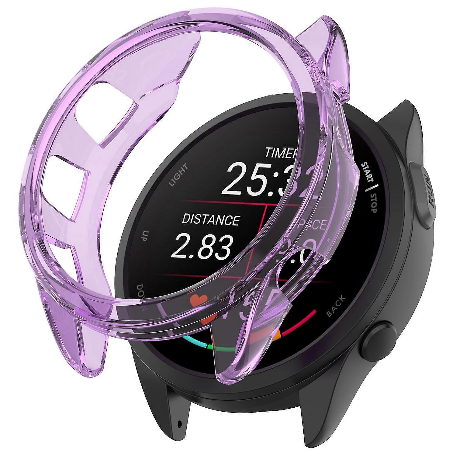 For Garmin Forerunner 165 / 165 Music TPU Watch Protective Case Purple