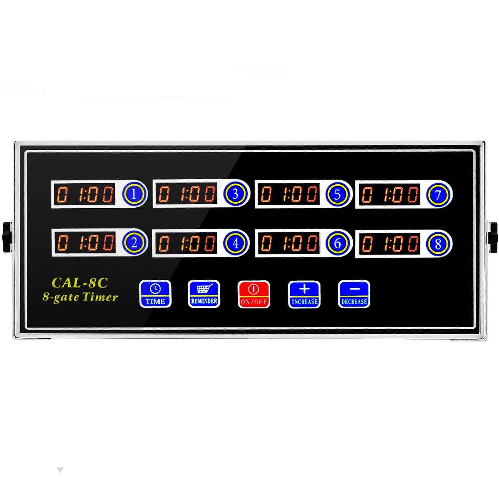 8-Channel Cooking Timer, Loud Alarm, Professional Timing for Restaurant Use