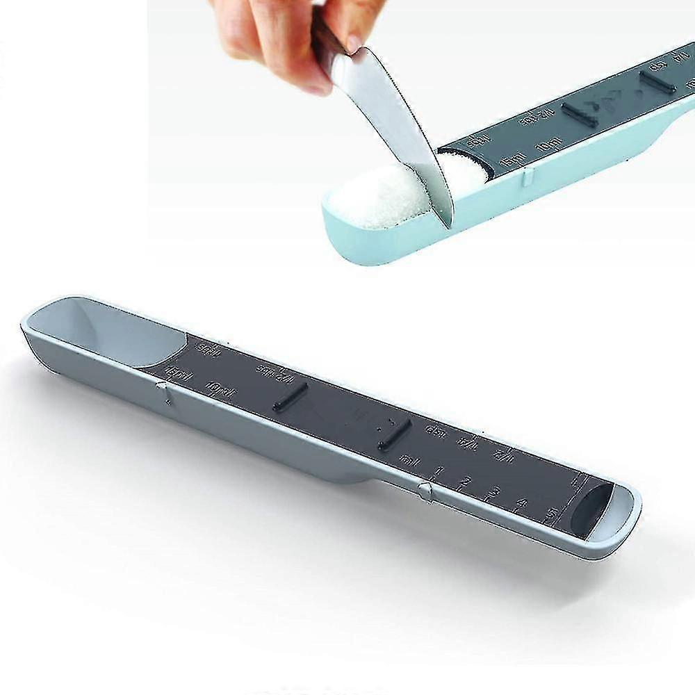 Adjustable Measuring Spoon, Measures From 1 Ml To 15 Ml And From 1/4 Tsp To 1 Tbsp, Blue