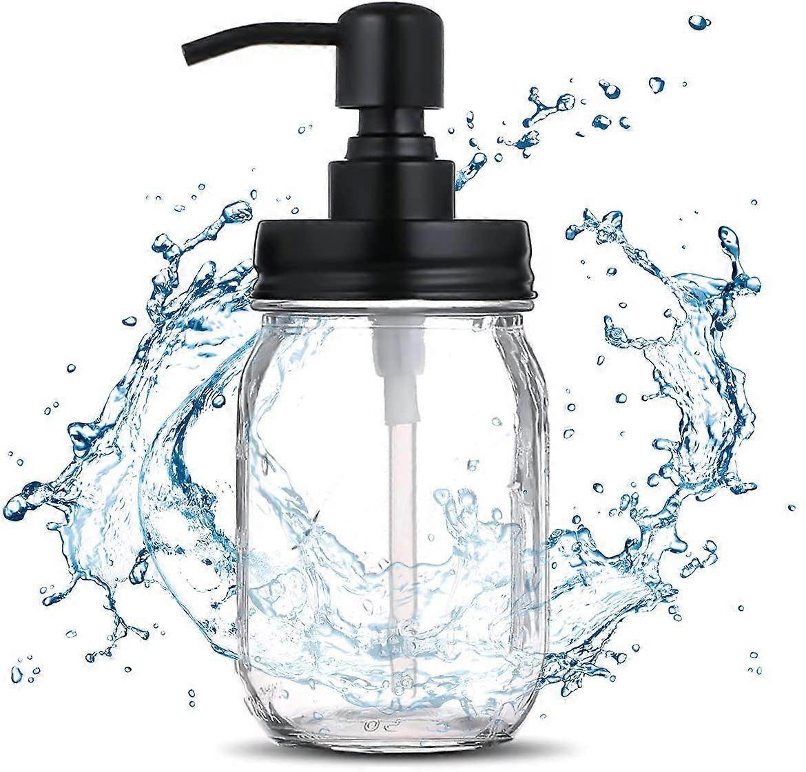 480ml Transparent Glass Soap Dispenser