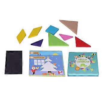Tangram Magnetic Puzzle Wooden Jigsaw Early Educational Learning Challenge IQ Toy for Kid Toddlers Age 3+ Years Old