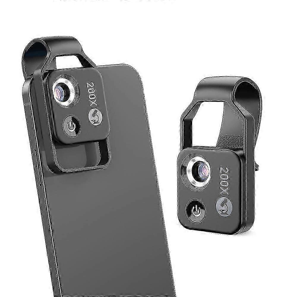 טלפון נייד צילום מקצועי 200x הגדלה עדשת מיקרוסקופ דיגיטלית עם עדשת מאקרו אור led ניידת Cpl טלפון חכם